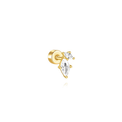 S925 Zircon Stitching Earrings Series