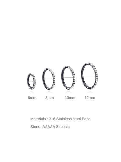 G23 Titanium Waterproof Multiple Sizes Cartilage Hoop