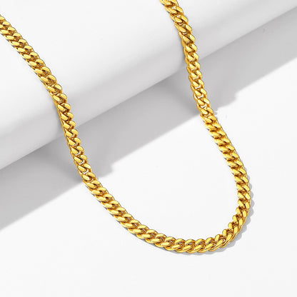 Personalized Cuban Link Chain Necklace in Stainless Steel