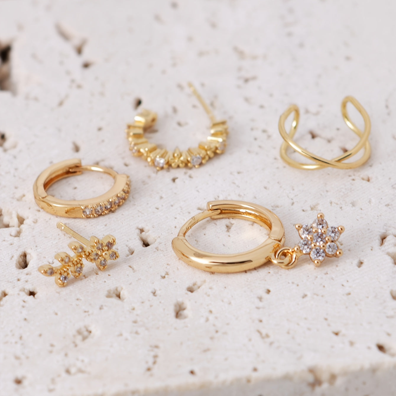 ✨ Valén 5pcs Elegant Women’s Earring Set ✨