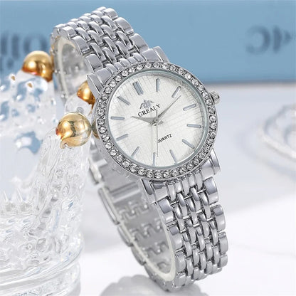 Women's Rhinestone Quartz Watch: Elegant Daily Accessory