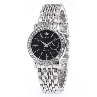 Women's Rhinestone Quartz Watch: Elegant Daily Accessory