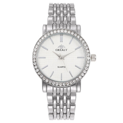Women's Rhinestone Quartz Watch: Elegant Daily Accessory