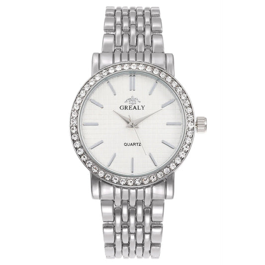 Women's Rhinestone Quartz Watch: Elegant Daily Accessory