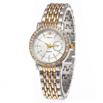 Women's Rhinestone Quartz Watch: Elegant Daily Accessory